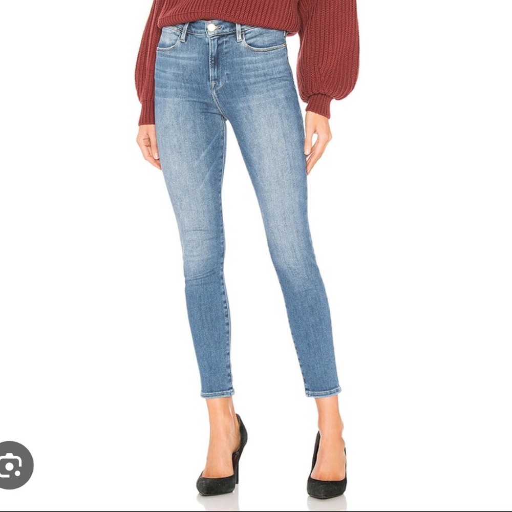 FRAME Le High Waist Crop Skinny Jeans 26 AMAL RN# 139021